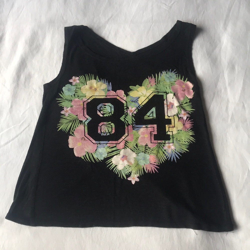Girls soft and pretty black Bongo tank